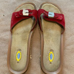 DR SCHOLL'S Women’s 10 M The Original HEAVEN Suede Slides Sandals Espadrille